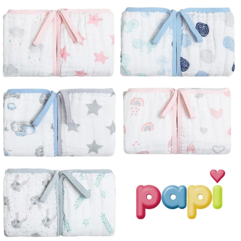 Toalha Pano Fralda Fraldinha Paninho Babete De Boca Papi Soft Bebê Menino Menina com Prendedor de Chupetas