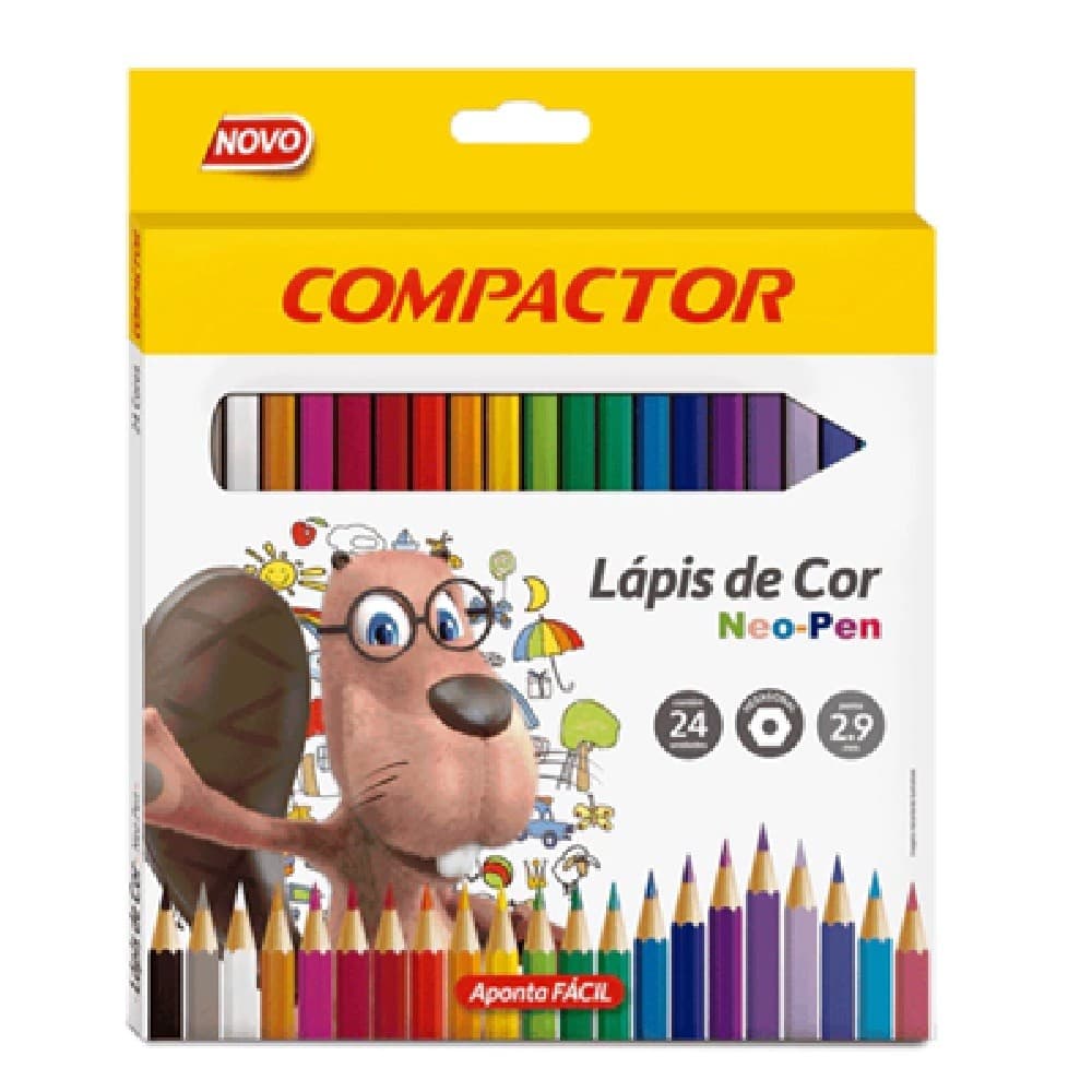 Lápis De Cor 24 Cores Neo Pen Compactor