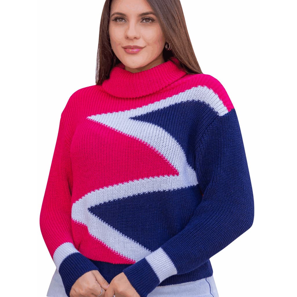 Blusa de Frio Tricot Gola Alta Trico Feminino Grosso Manga Longa