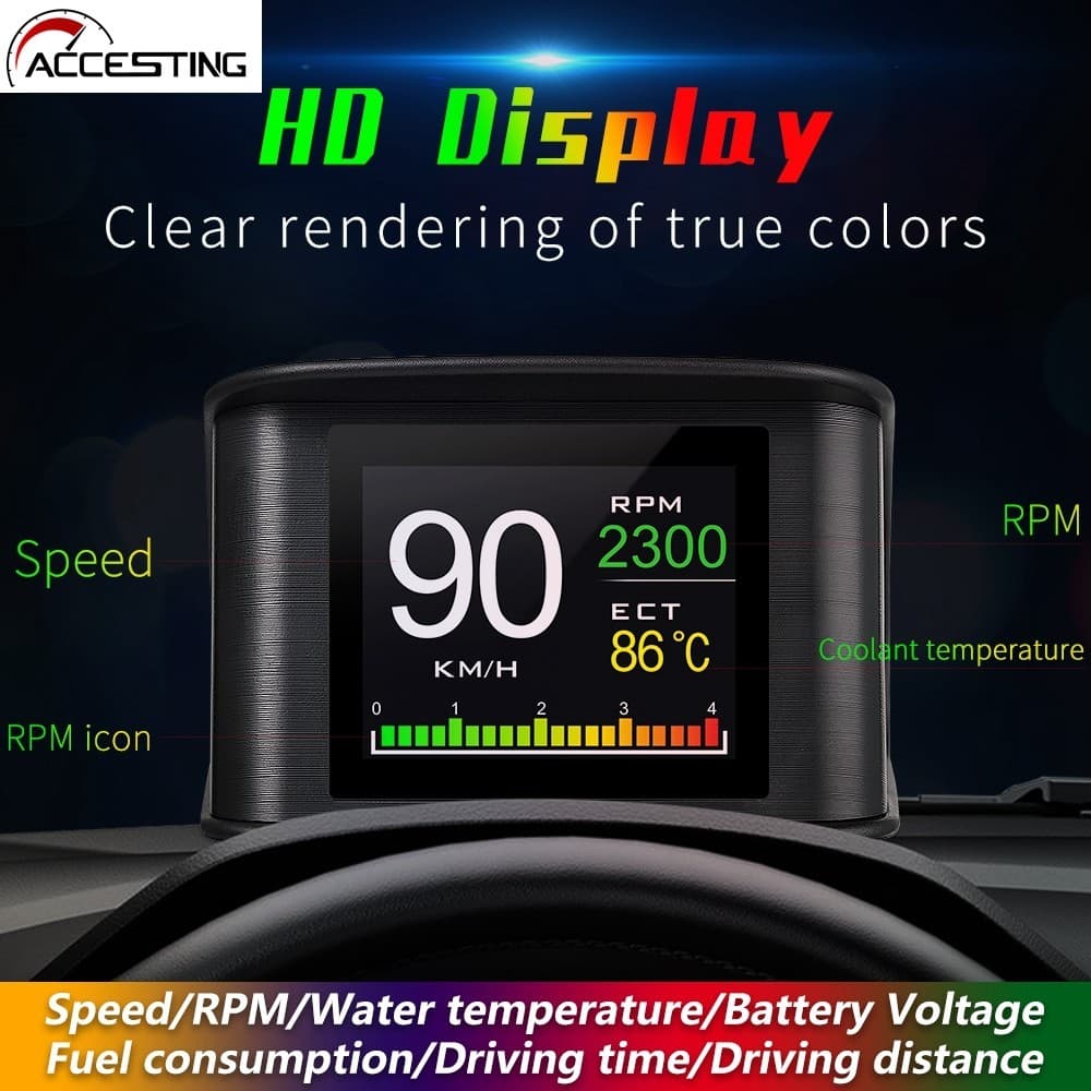 [Somente Adequado Para Carros Após 2012] P10 Car HUD Head Up Display LCD OBD 2 Scanner