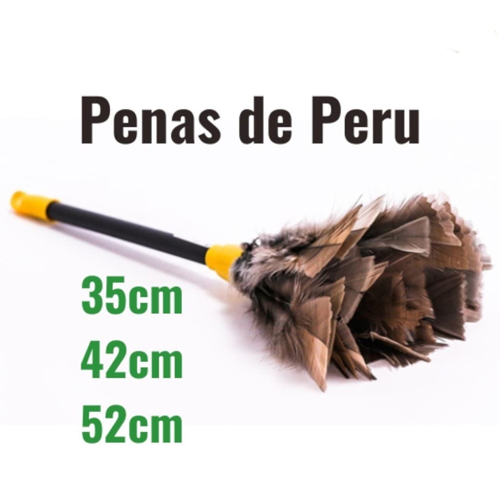Espanador Penas de Peru 35cm, 42cm e 52cm Tira Pó, Poeira, Móveis, Penas Naturais