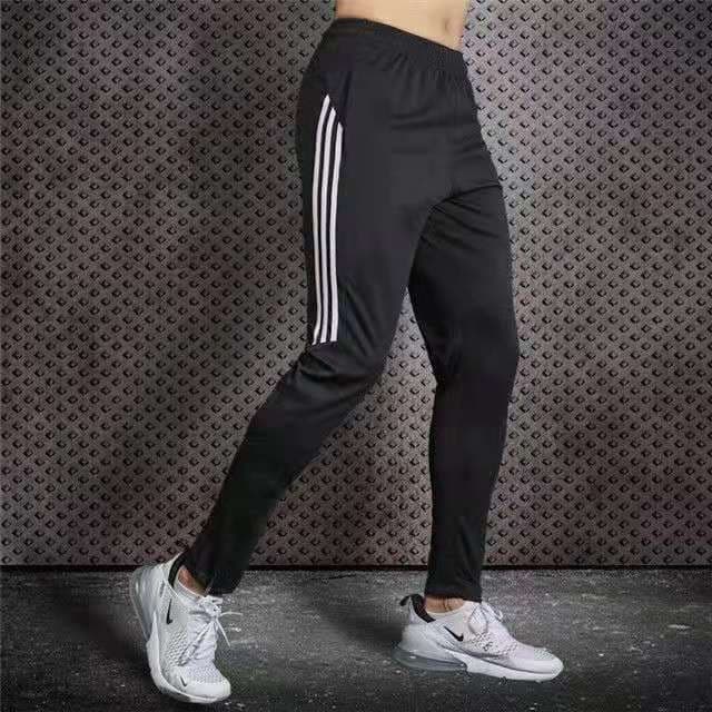 Calças jogging masculinas com bolsos do zíper para