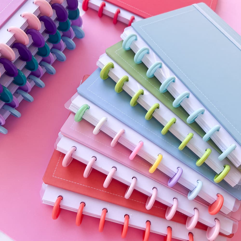 Caderno De Discos inteligente Colors - Capa Dura - Moreih - P , M ou G