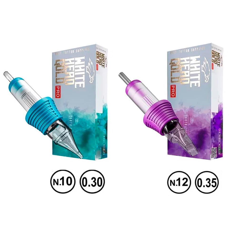 Cartuchos Universal Premium tatuagem White Head PRO Tattoo 10 Unidades