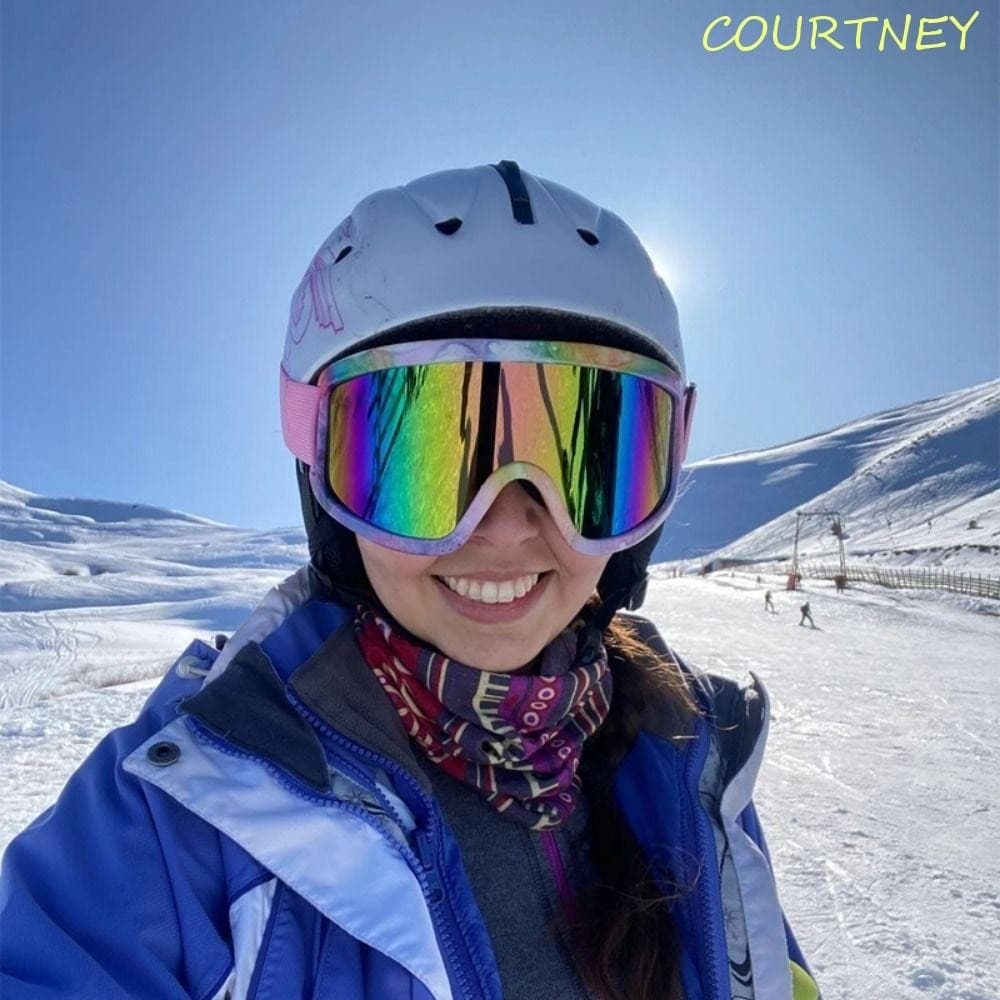 COURTNEY Óculos De Esqui , Máscara Anti-Nevoeiro Inverno , Segurança Na Neve Snowboard