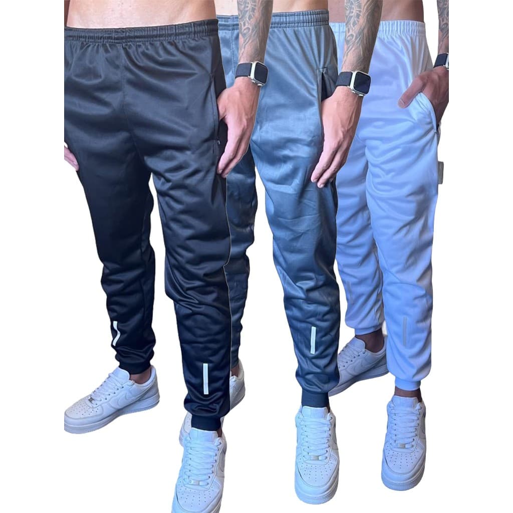 Kit 03 Calças Jogger Masculinas Básicas Sem Logo - Pronta Entrega - Queima de Estoque!