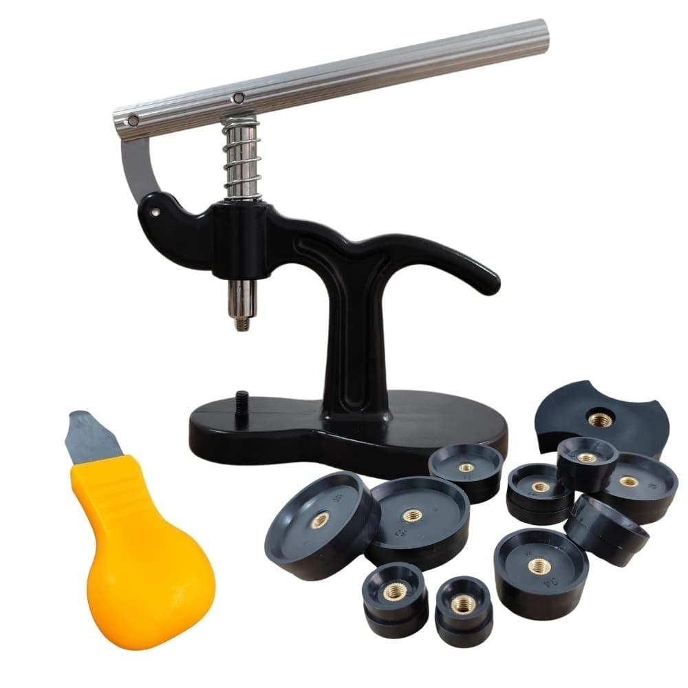 Prensa Para Fechar Fundo De Relógios Várias Matrizes 14 Peças Ferramenta Relojoeiro