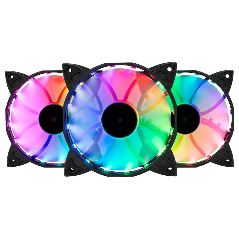 Kit Ventoinhas Mancer Z100 RGB 3x120mm + Controladora, MCR-Z10RGB-01