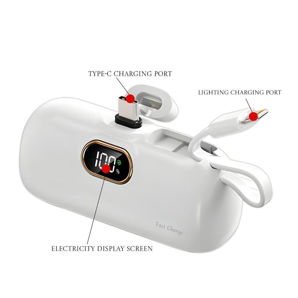 Mini Power Bank Cápsula Criativa Compatível iPhone/android 5000mah Peining Marisa