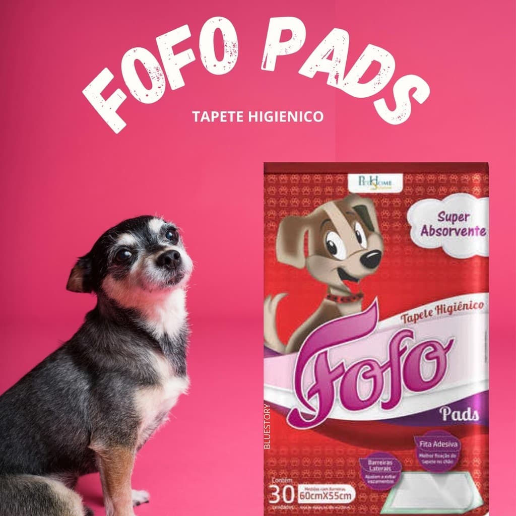 Tapete Higiênico Fofo Pads C/ 30 Unidades 60x55 cm Atoxico Para Caes