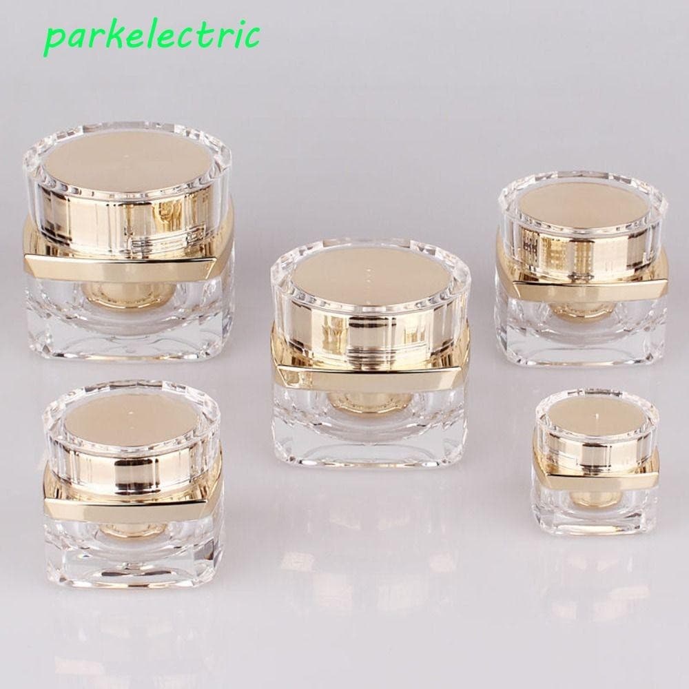 Frascos De Loção PARKELECTRIC , Luxo 5-50g De Creme Facial Amostra Viagem Gold Purple Embalagem Frasco De Cosméticos