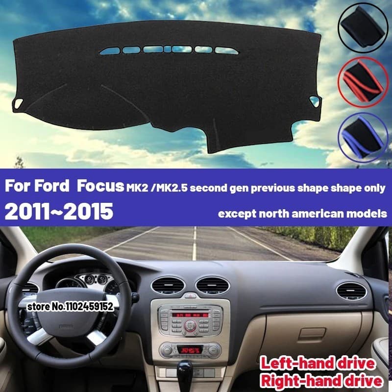Alta Qualidade Para Ford Focus 2 MK2 2005 2006 2007 2008 2009 2010 2011 Tapete De Cobertura Do Painel Carro Protetor Sol