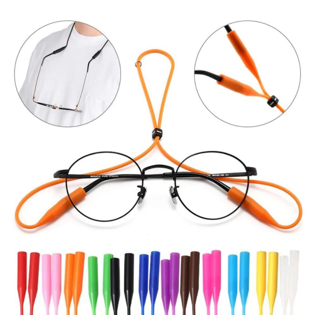 Cordão de silicone para oculos, cordao de óculos ajustável, corrente de óculos 01 peça