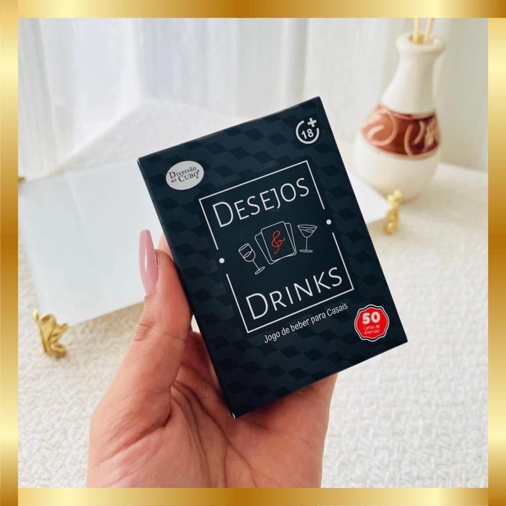 Baralho Desejos E Drinks Para Casais Sensual Drinks Divertido