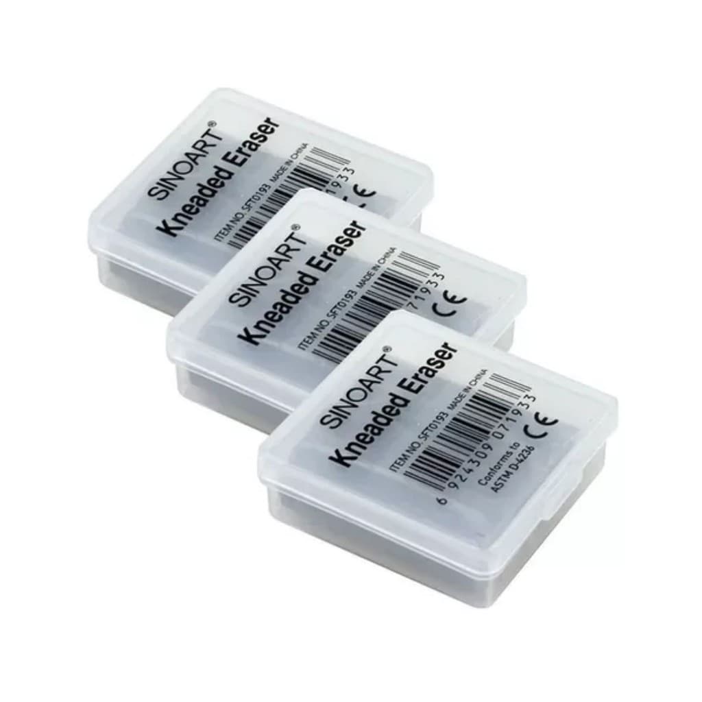 Borracha Limpa Tipo Sinoart Desenhos Profissionais Kit com 3 Unidades