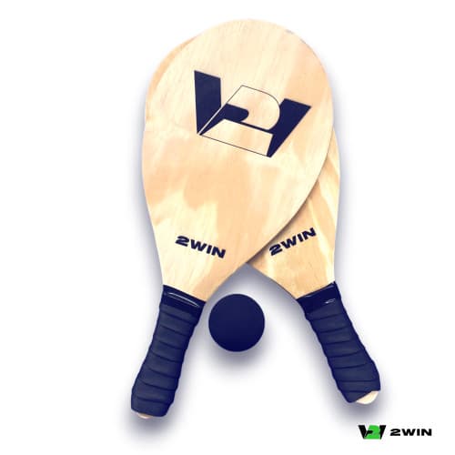 Kit 2 Raquetes de Frescobol + 1 Bolinha  2WIN classic