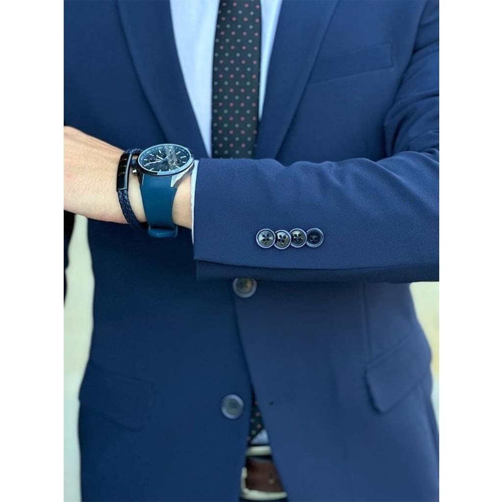 Terno/Costume Gabardine - Azul Marinho