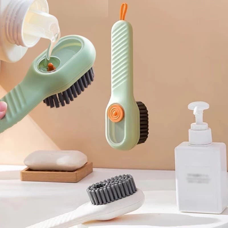 Escova Limpa Sapato Com Dispenser Reservatório