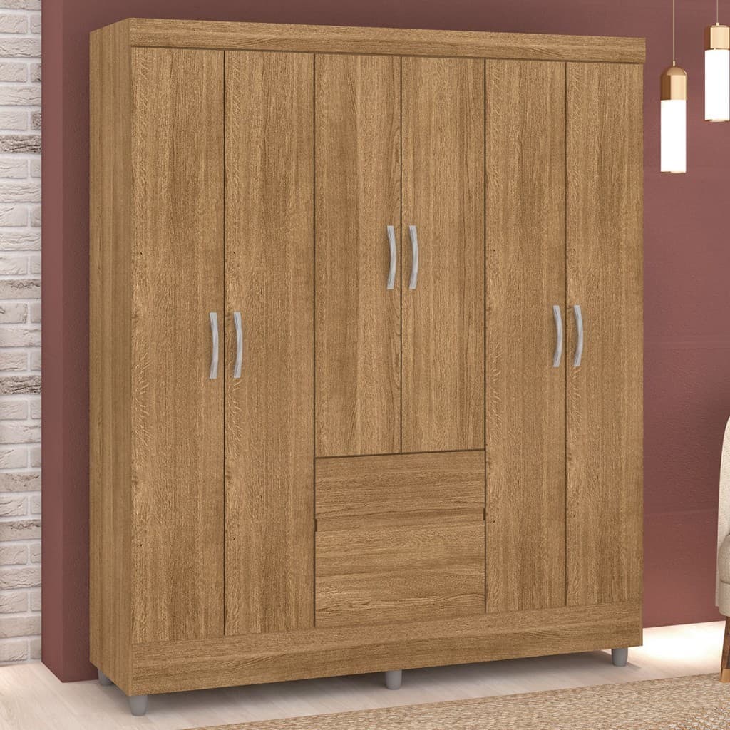 Guarda-Roupa Casal San Diego 6 Portas 2 Gavetas