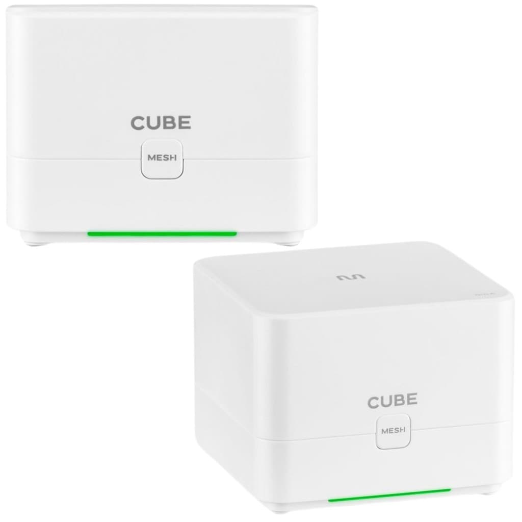 Roteador Cube Mesh Wi Fi Dual Band Home 2 Unidades ac1200 fast giga repetidor expansão da rede conexão estavel ambientes