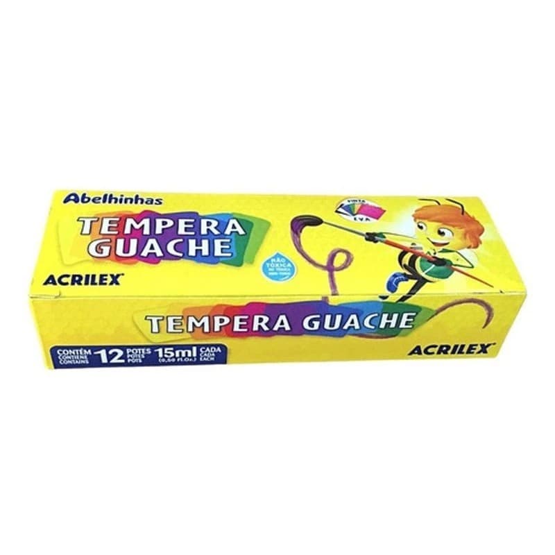 Tinta Guache 15ml 12 Cores - Acrilex