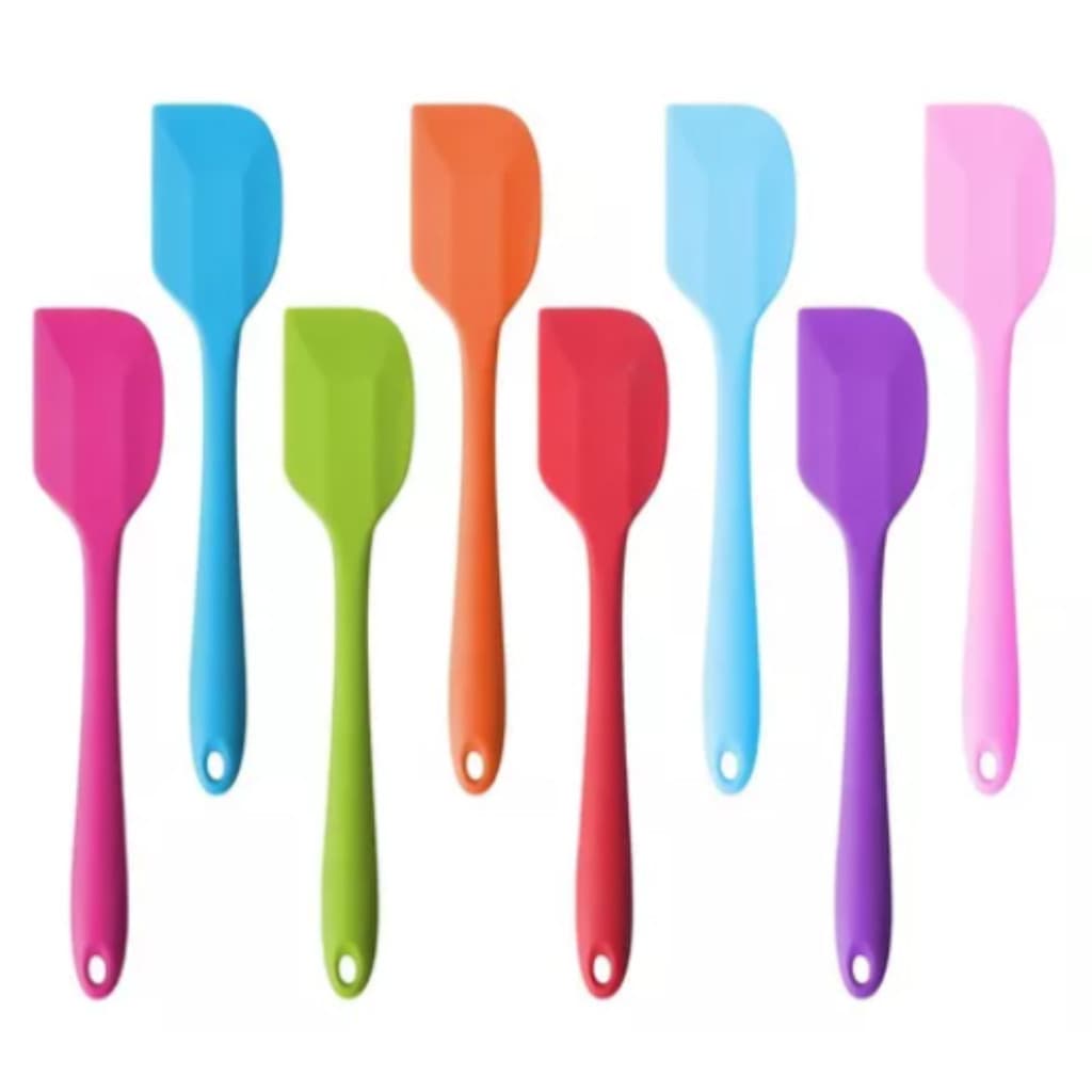 2 Espátulas Pão Duro Silicone Maciço Reforçada 21 cm