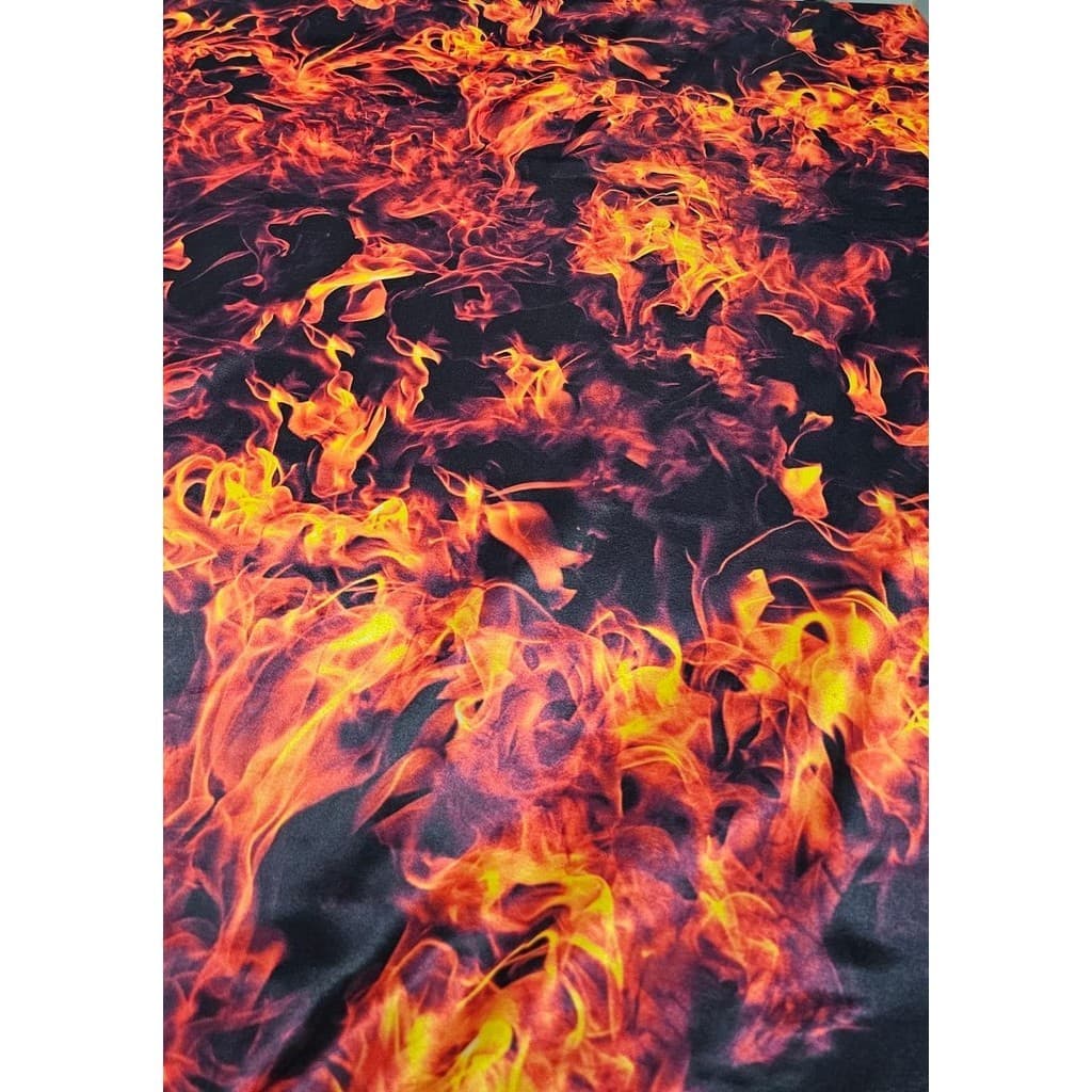 Tecido Cetim Estampado Digital Fogo