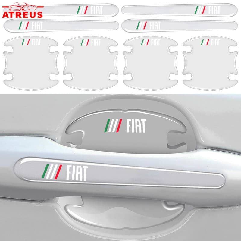 4/8Pcs Novo Fiat Autocolantes Protetores Contra Arranhões Na Porta Do Carro maçanetas de porta Invisible De Proteção Colisões Para FIAT Strada Argo Mobi Toro Fastback Pulse Cronos Scudo 500 Titano Palio Idea Uno Punto