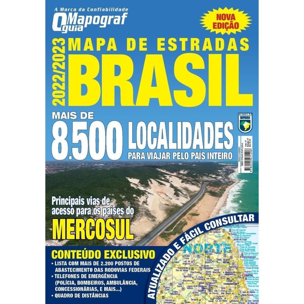 Mapa Mapograf Estradas Brasil - 2022/2023