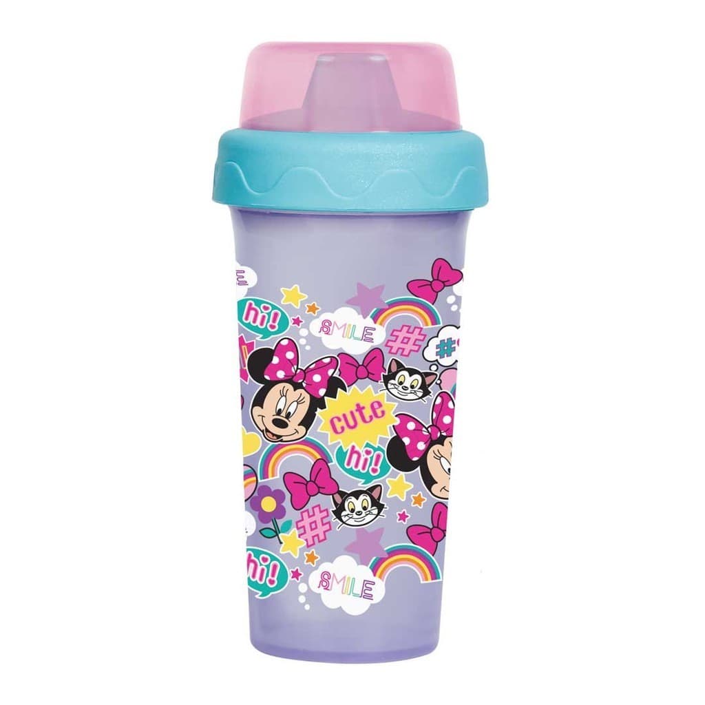Copo De Transição Infantil 340ml Com Redutor de Pingo Premium Minnie Disney