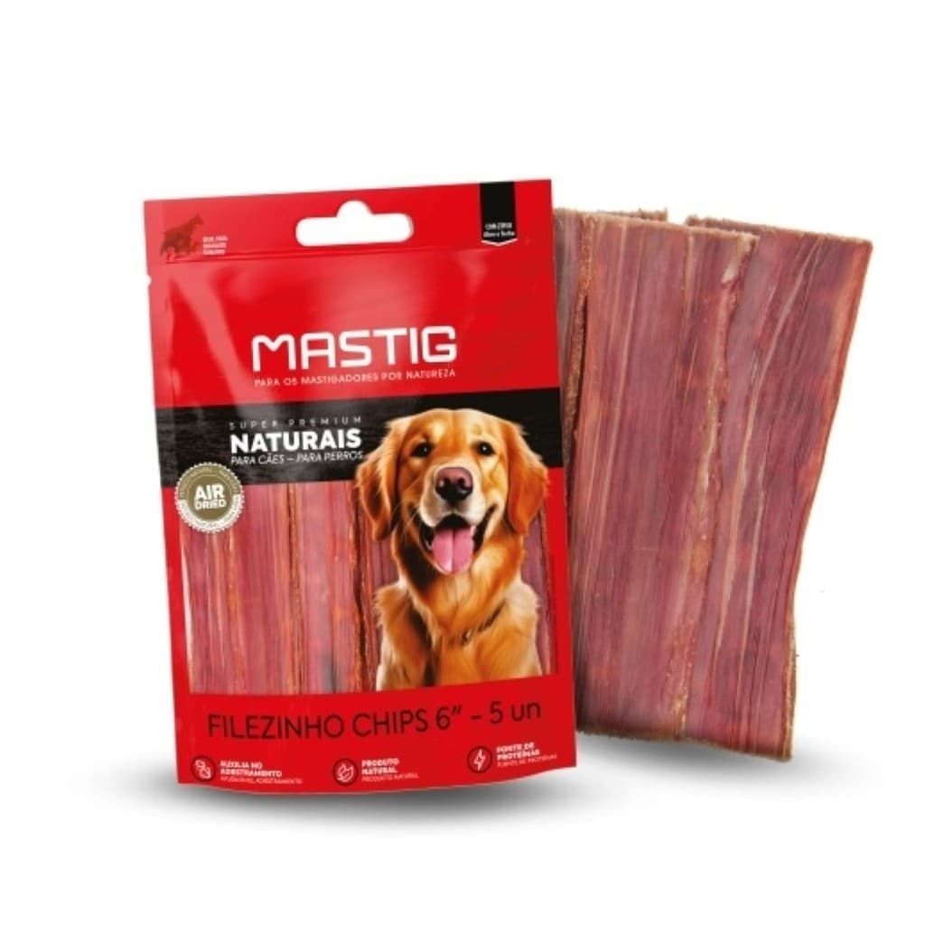 Petisco Natural Filezinho Chips para Cães 5unds - Mastig