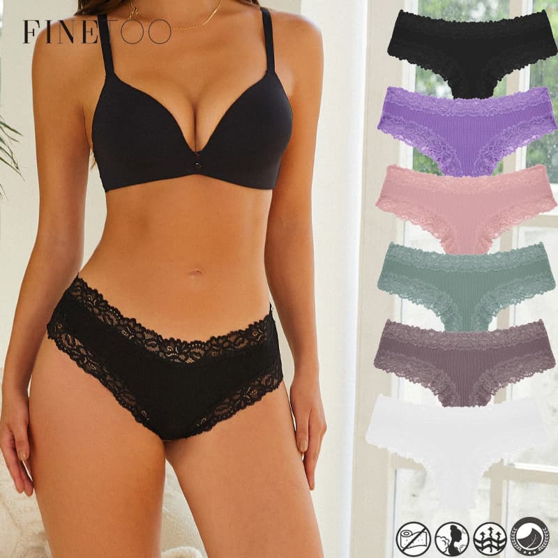 Finetooo Calcinha De Algodão Sem Costura Para Mulheres Confortável S-XL