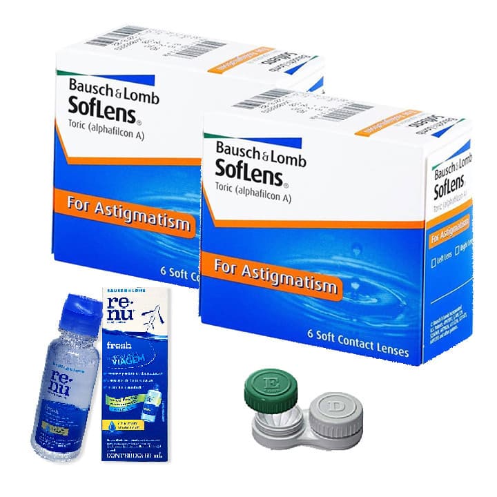 Lente De Contato Bausch Lomb Soflens 66 Tórica Astigmatismo 02 CAIXAS.
