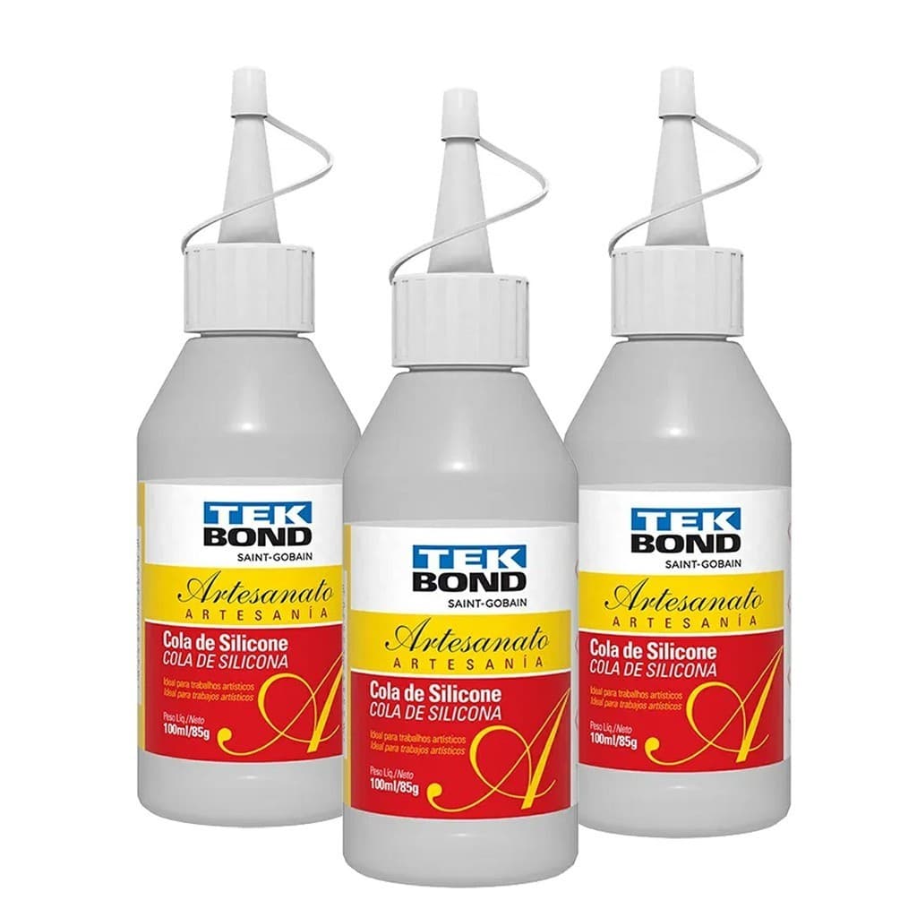 Kit Cola Líquida De Silicone Para Artesanato 100ML 85G Tek Bond
