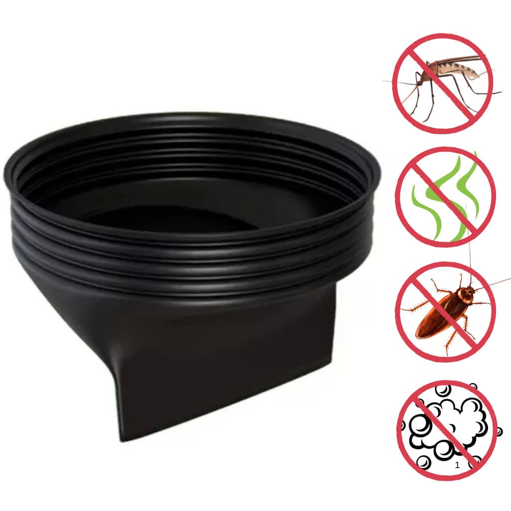 Ralo Anti Espuma e Mau Cheiro Insetos Preto 150mm Estrela