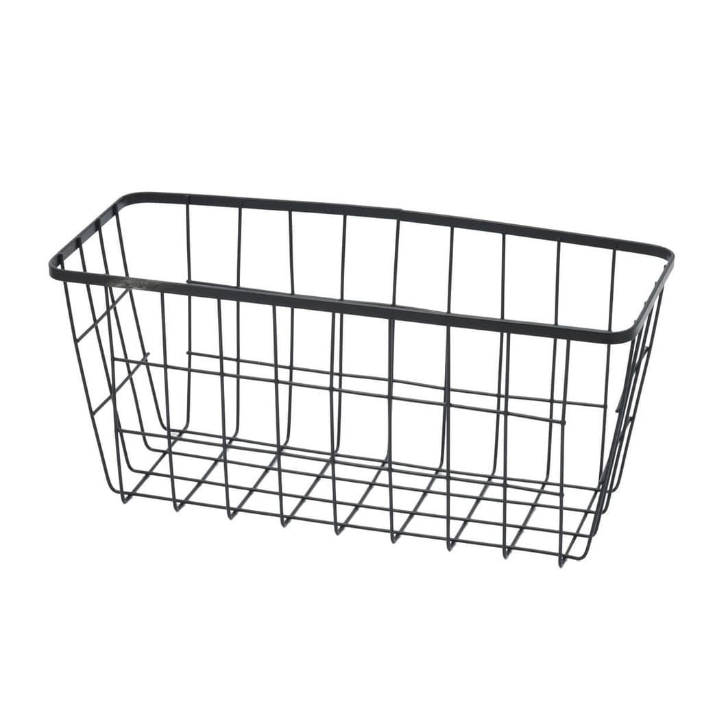 Cesto Aramado Multiuso Preto Fosco de Pendurar Retangular