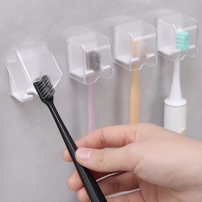 Gancho De Armazenamento Para Banheiros Com Economia De Espaço-Prateleira À Prova D'água Escova De Dentes Sem Furos