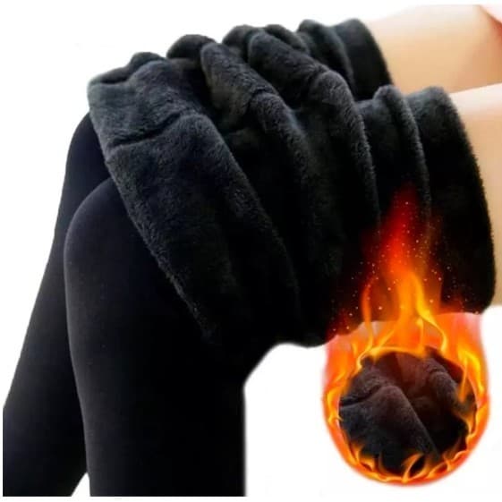Meia Calça Super Grossa Forrada Com Pelos Cintura Alta tamanho unico 36-46 preta