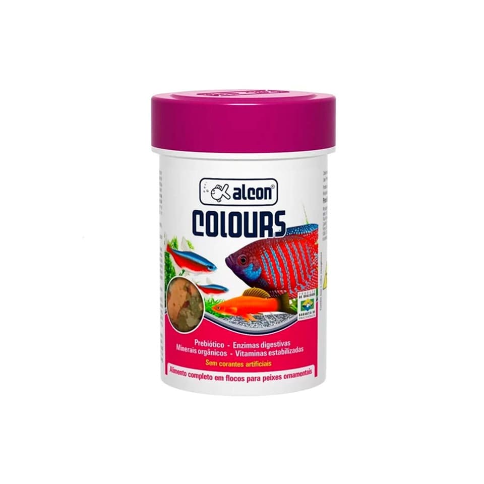 Ração Para Peixes Alcon Colours Em Flocos 20g