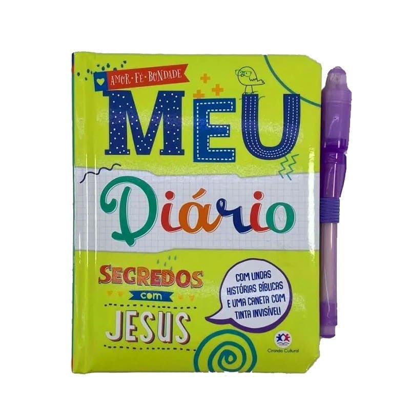 Meu Diario - Segredos com Jesus C/ Caneta De Tinta Invisivel