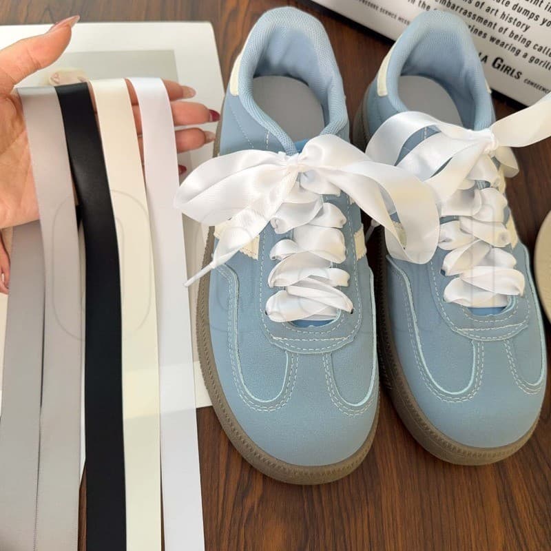 Cadarços De Fita De Cetim De 2 Cm 120-Decoração De Tênis-Corda De Sapato De Poliéster De Cor Sólida-Sapatos De Lona Da M