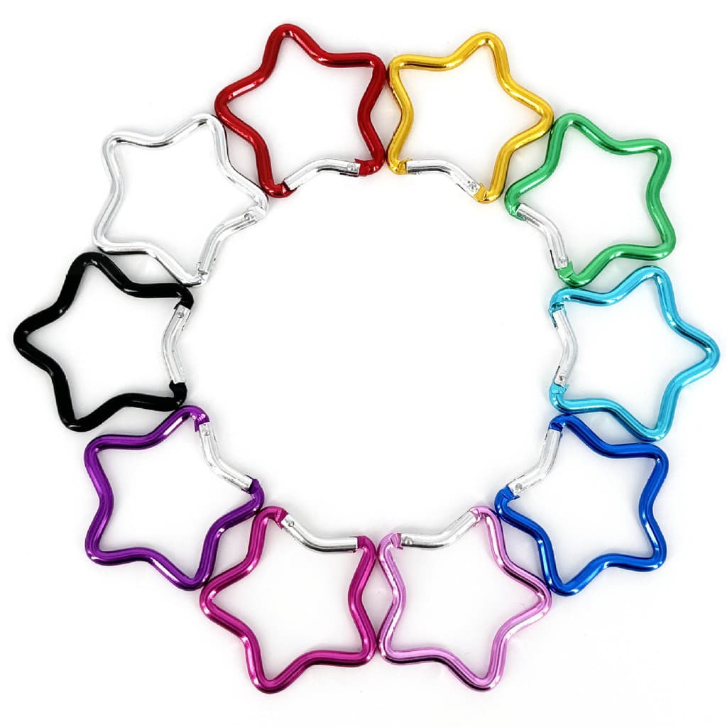 Fivela De Segurança Chaveiro Estrela Alumínio Mosquetão Gancho Leve Viagem Ao Ar Livre Acampamento Cabide