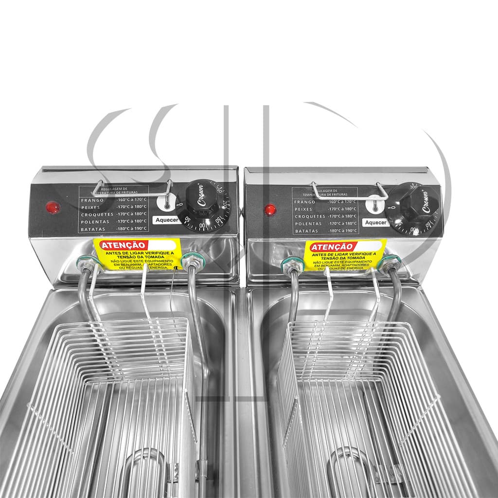 Fritadeira Industrial Elétrica 6 L 2 Cubas Master Inox