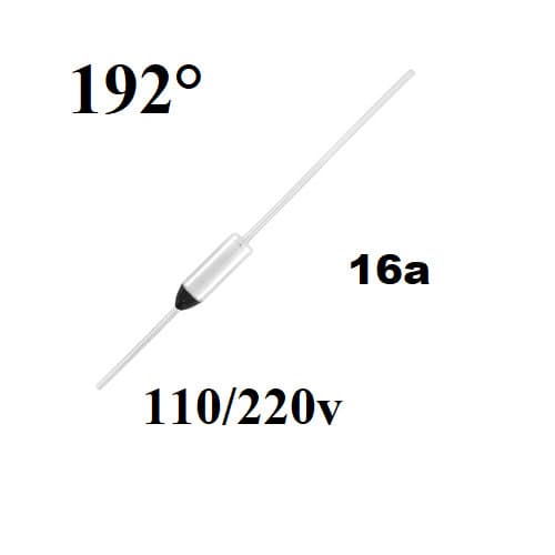 10 Pçs Fusível Térmico 192°c Graus 16a 110/250v Para Diversos Eletrodomésticos