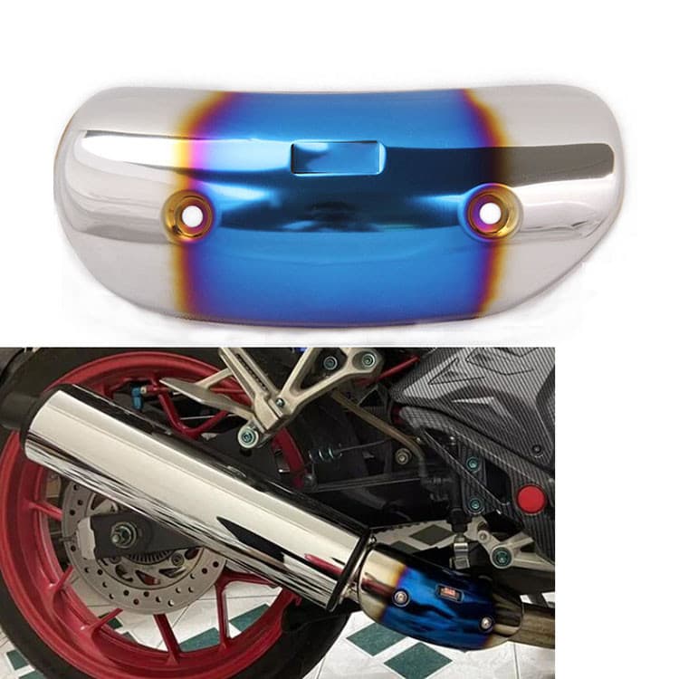 Universal Motocicleta Tubo Médio De Escape Anti Escaldante Capa Protetora Real Fibra Carbono Cotovelo Escudo Térmico