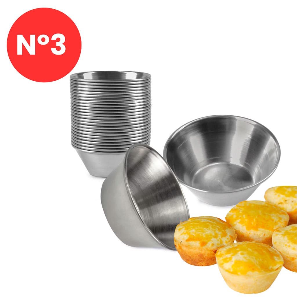 24 Unidade Forma Empada N°3 Forminha Mini Empadinha Doce Salgado