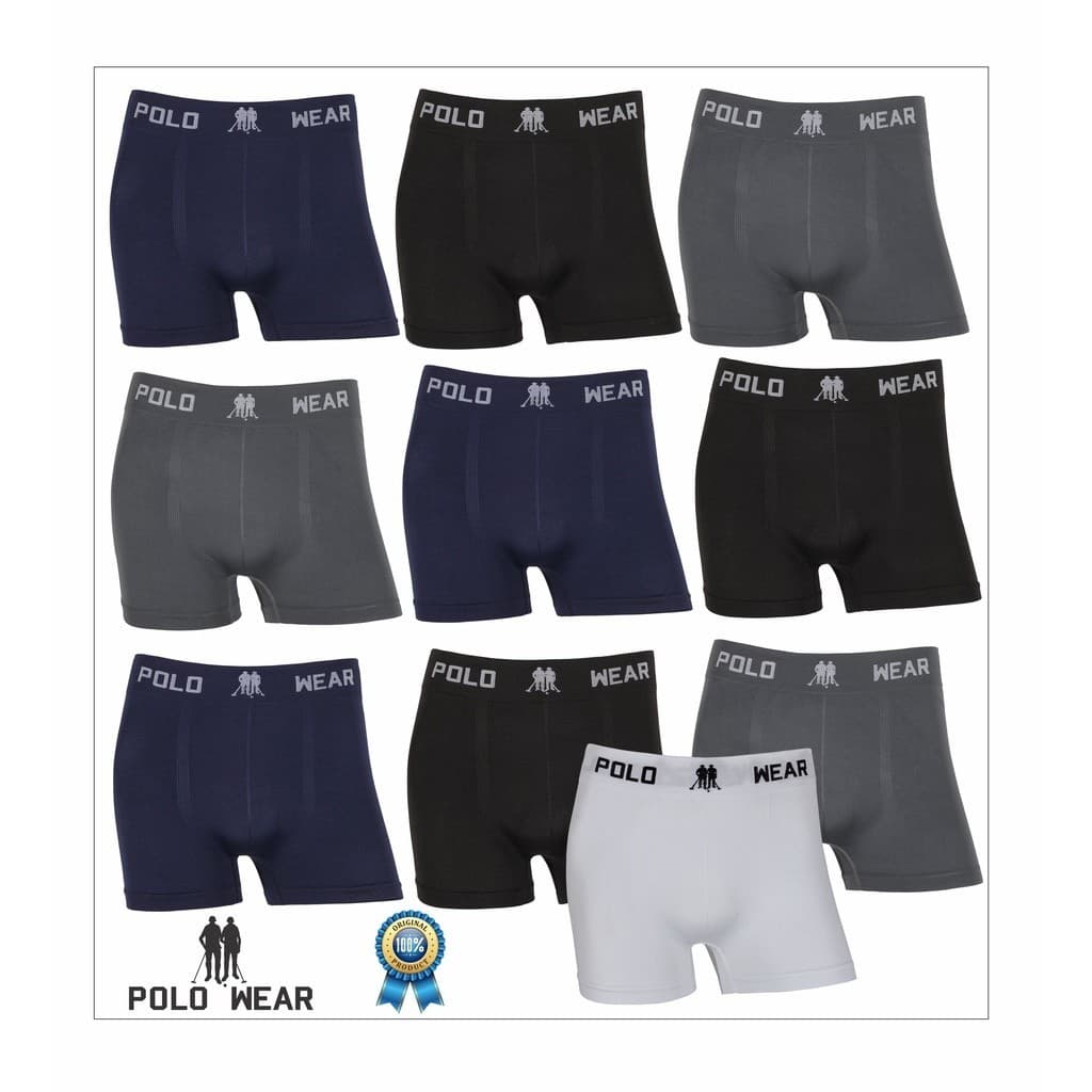 Kit 10 Cuecas Masculinas Box Microfibra Polo Wear