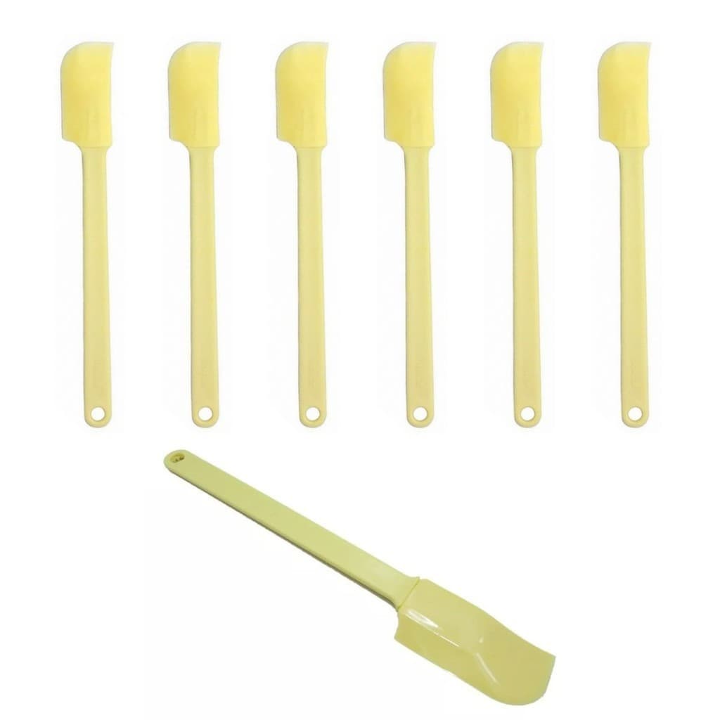 Kit 10 Espátulas Silicone Pão Duro Raspa Sobras Pequena Flexivel Maxximo