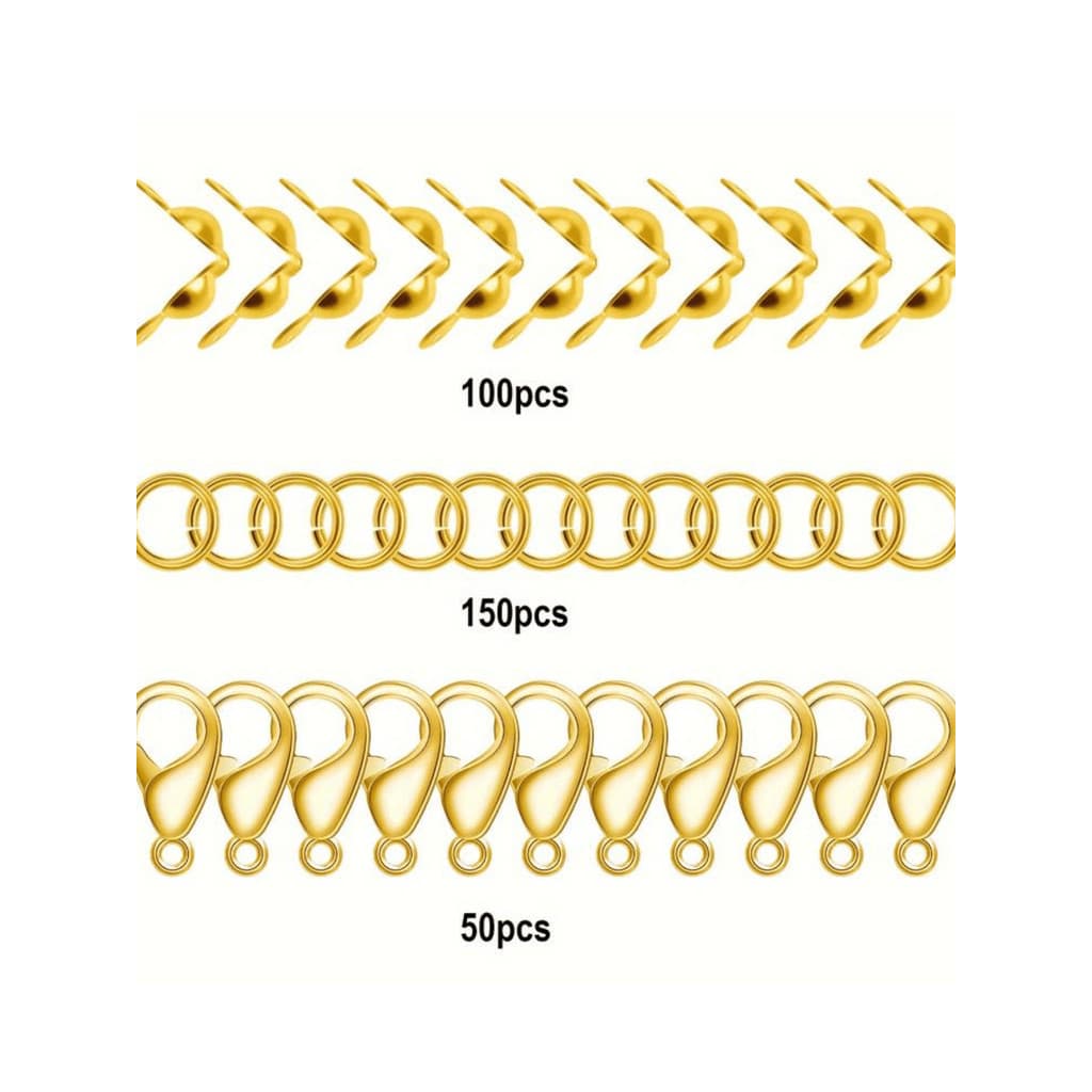 Kit Terminal com 300 peças para Bijuterias Acessórios Pulseira colar DIY montagem finalização Joias Artesanato DIY
