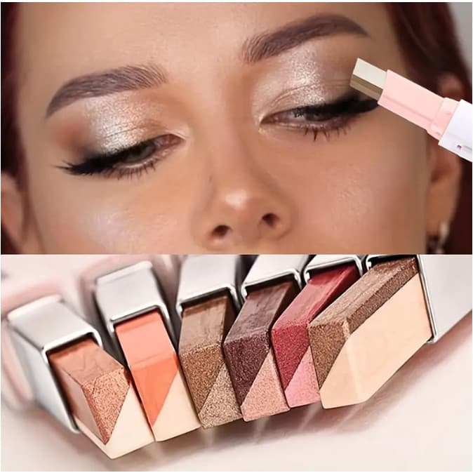 Sombra Em Bastão Perolado De Duas Cores À Prova D'água Gradiente